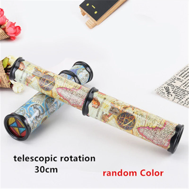 

Large Rotating Telescopic Kaleidoscope Magical and Ever-Changing Interior View Creative Imagination Educational Toys for Kids