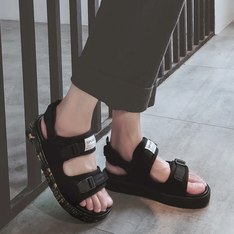 

Men Sandals Lightweight Cool Beach Slippers Slide Couple Unisex 2 Colors Big Size 45 Slip On Comfortable Sandalias Hombre