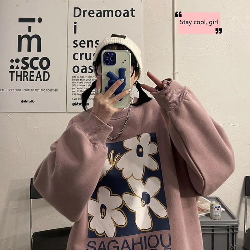 

Женская Повседневная Толстовка с капюшоном, с цветочным принтом