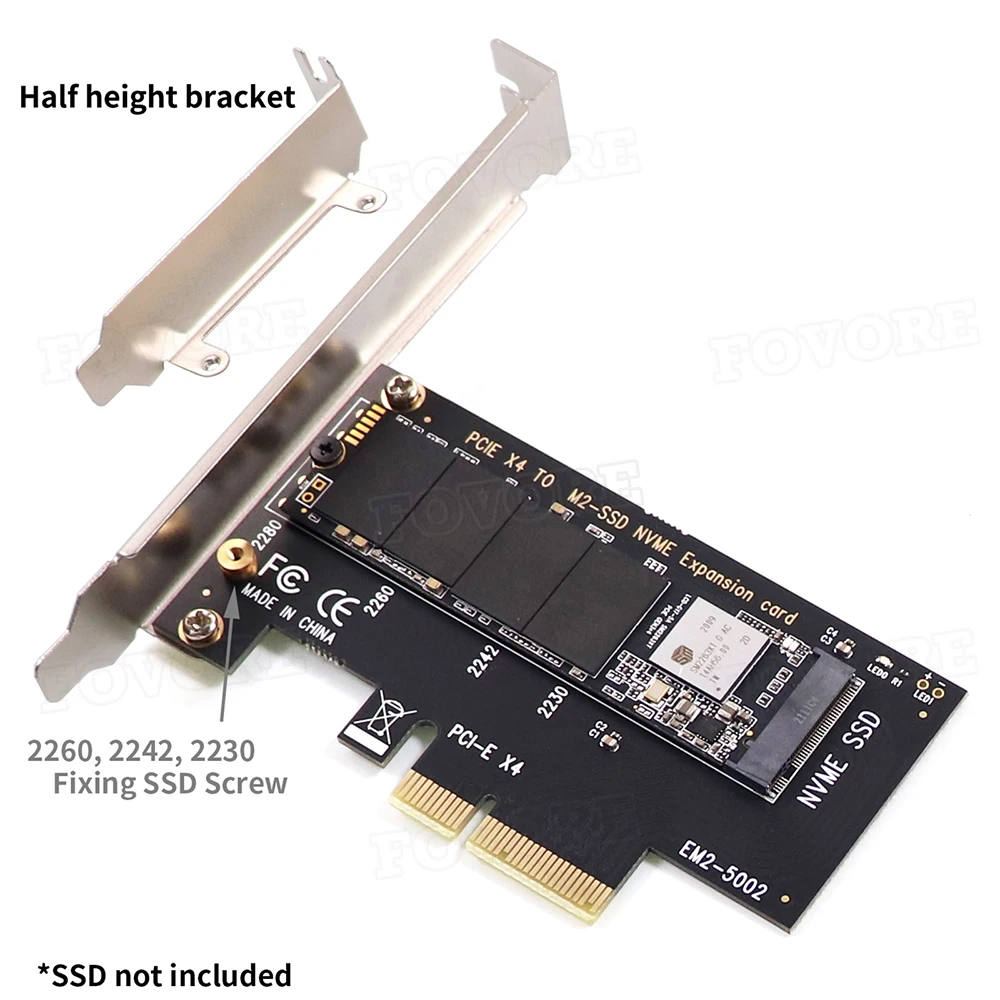 адаптер nvme m 2 m2 m key 2230 2242 2260 2280 ssd pci e 30 карта прео