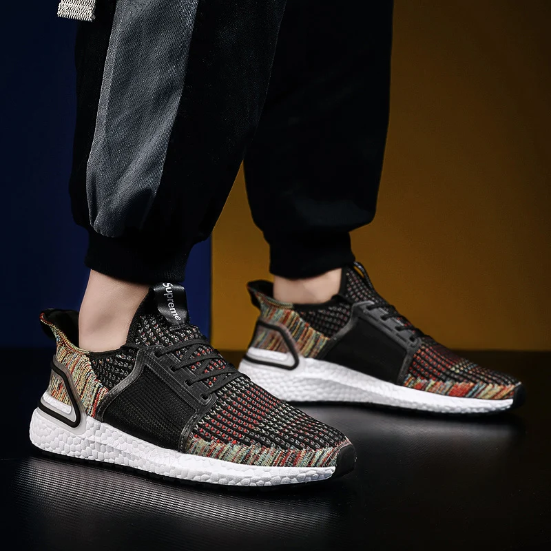 Мужские кроссовки для бега легкие сетчатые ходьбы отслеживания работы