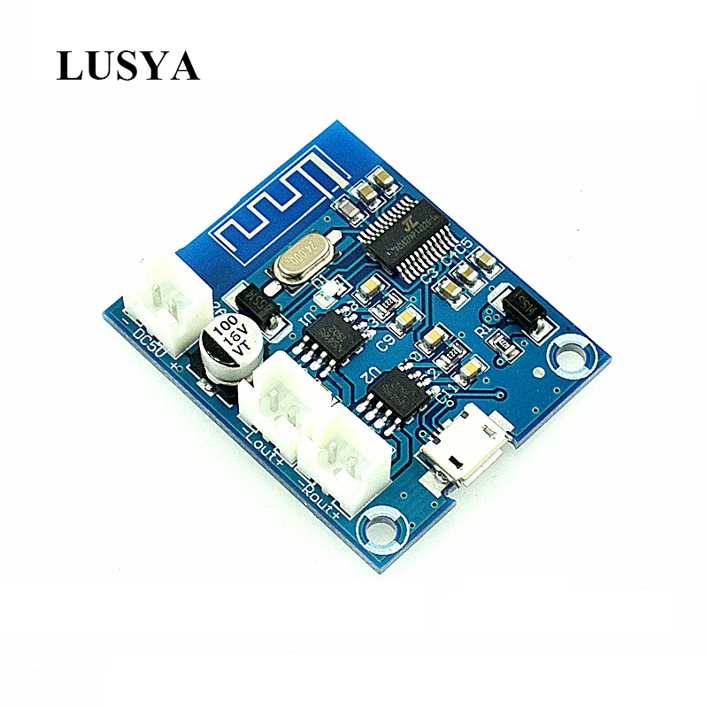 Lusya Мини Bluetooth 4 2 усилитель мощности стерео аудио Плата 5Wx2 двухканальный для