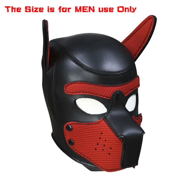 High-quality Sex Fetish Role Play Dog Slave Head Hood Fun Leather Headgear Head Cover Masks Sex Game BDSM Bondage for Men