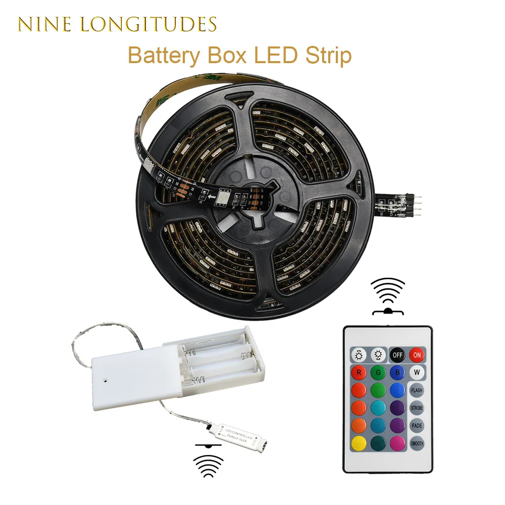 Блок батарей светодиодная лента освещения s rgb 5050 SMD светильник ная полоса 2 м DC 5 В