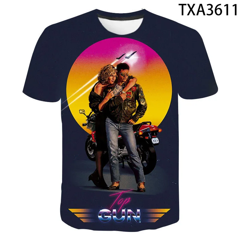 

2020 New Summer Top Gun Maverick Printed 3D T-shirts Men Women Children Cool Tee TopsStreetwear Cool T Shirts Boy girl Kids