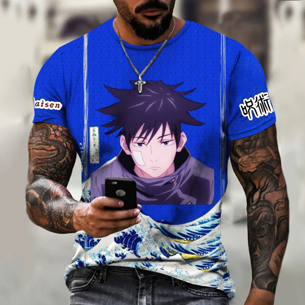 

3D Print Men Clothing Anime Tshirt Jujutsu Kaisen Fushiguro Megumi Harajuku Crew Neck Unisex Women Child Short Sleeves Casual