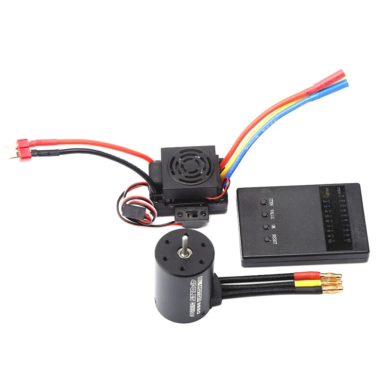 

3650 бесщеточный двигатель 60A ESC программатор Карты Комбинированный набор для 1/8 1/10 радиоуправляемых автомобильных запчастей