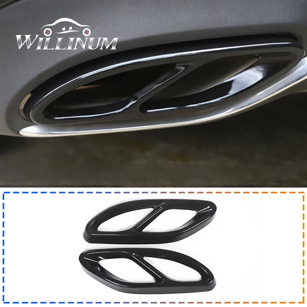 

Car exhaust tip muffler pipe cover trim For Mercedes Benz W204 W205 W212 W213 W176 W222 X253 GLC GLA universal exhaust pipe case