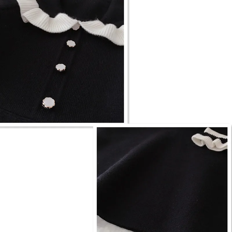 Трикотажное платье-свитер для девочек от 2 до 7 лет Модное детское осенне-зимнее