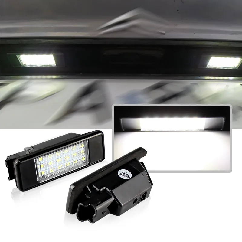 

2Pcs White LED License Plate Light Car Number Lamps For Mercedes-Benz Vito W639 Sprinter W906 Viano W639 CANbus