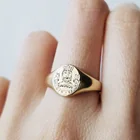 Мужское Винтажное кольцо с трещинами, золотистое кольцо в готическом стиле, для выпускного вечера