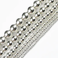 yhbzret white gold hematite beads natural stone 2346810mm loose beads jewelry making braceletsnecklace diy accessories