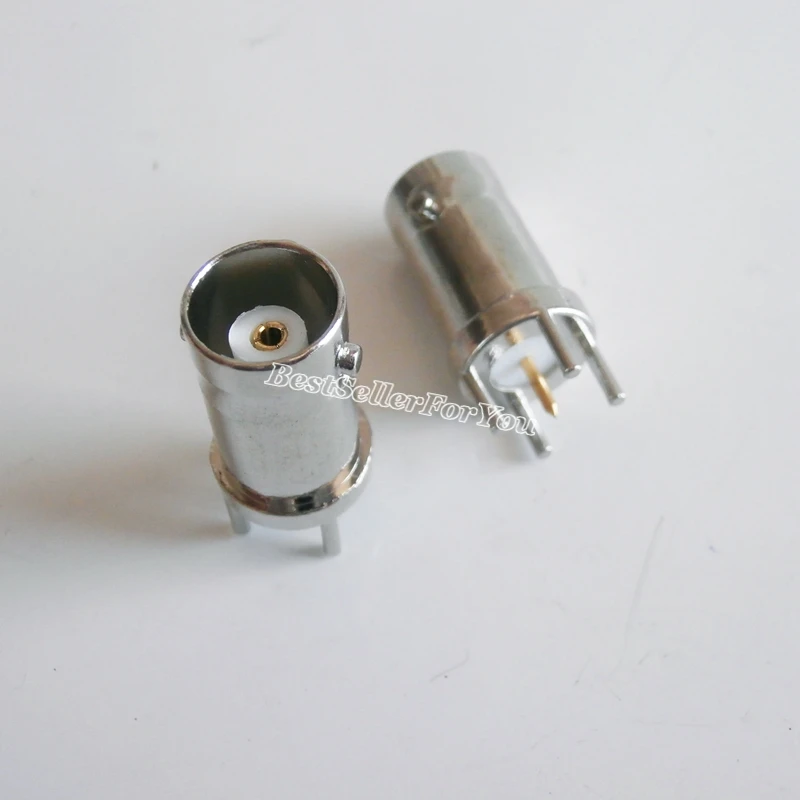 

10Pcs RF Connector BNC Jack Female Straight Thru Hole Vertical PCB Mount Coaxial Connector