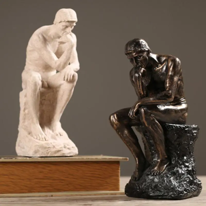 Rodin мыслитель статуя мужской фигура в Стиле Ню скульптура аксессуары для