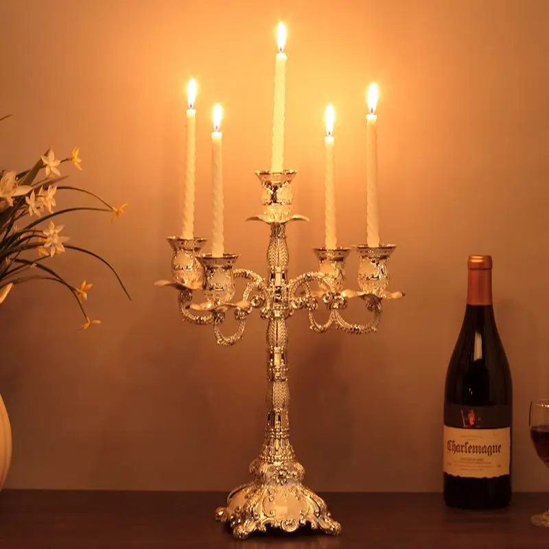 Золотые свадебные подсвечники PEANDIM украшение для рождественского стола | Дом и