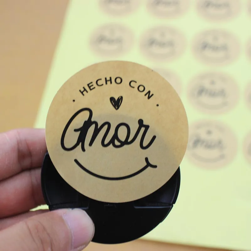 Низкая цена крафт-бумага клейкая наклейка этикетка печать экологически чистые