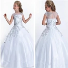 Новые Роскошные платья для девочек с цветами для свадеб, женское платье для первого причастия