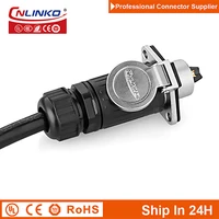 cnlinko ya20 7pin m20 lighting cable power signal connector male female plug socket for auto car electronics uav system robot
