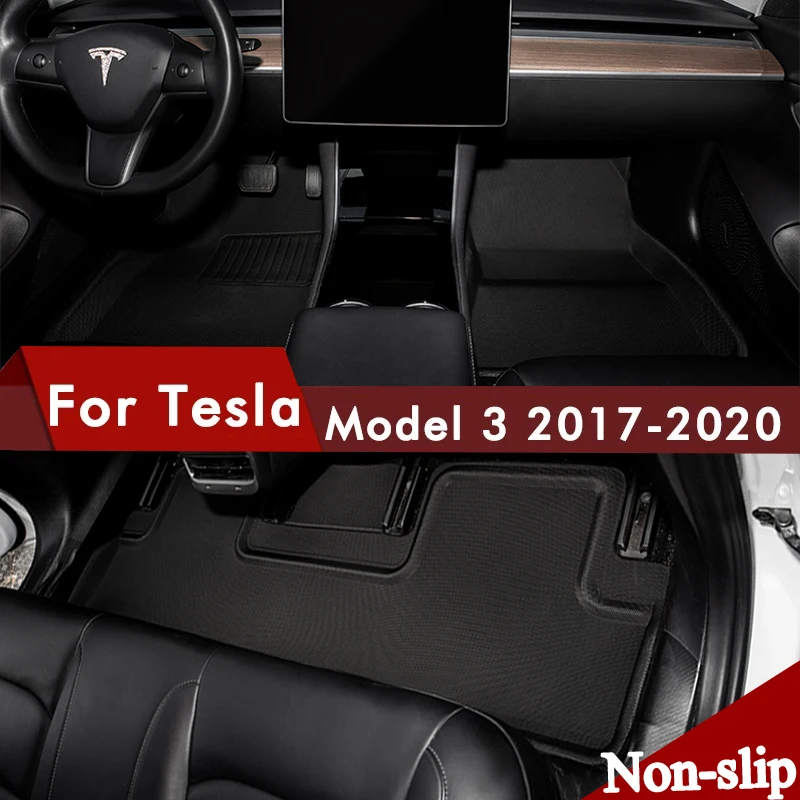 

Оригинальные автомобильные накладки на ножки для Tesla Model 3, водонепроницаемые Нескользящие напольные коврики для Tesla model 3, аксессуары