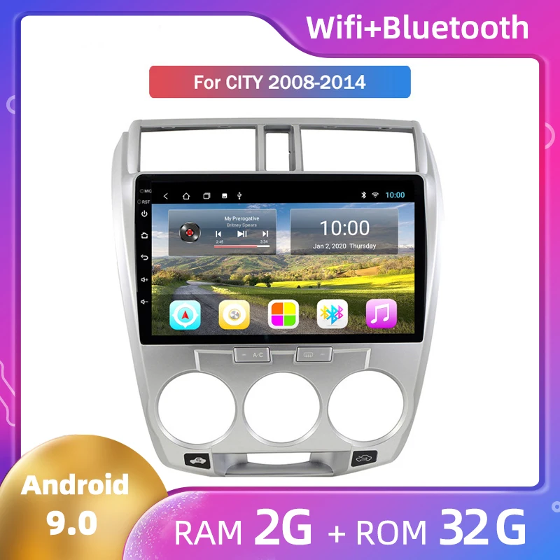 Для Honda City 2008 2009 2010 2011 2012 2013 2014 Автомобильный GPS реверсивное изображение