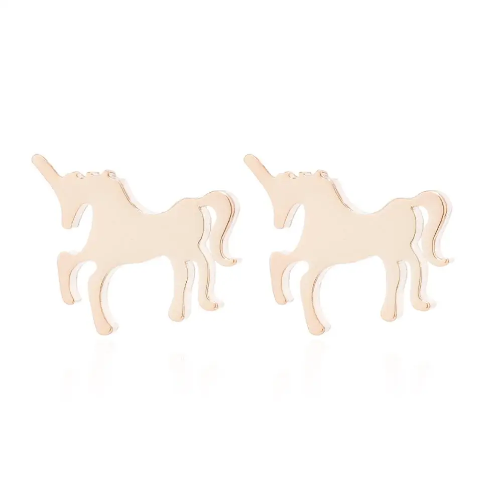 Уникальные ювелирные изделия серьги в виде единорогов для женщин свадебный