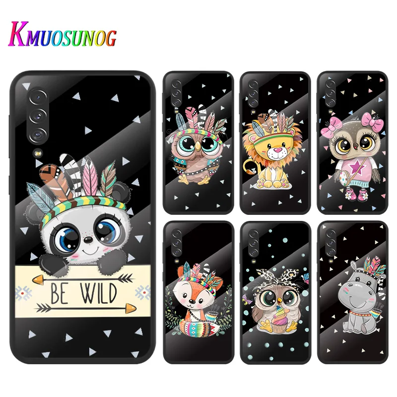 

Cute Cartoon Animals For Samsung Note 20 10 9 8 Ultra Lite Plus 5G A70 A50 A40 A30 A20 A10 Tempered Glass Phone Case