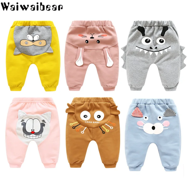Брюки с рисунком для новорожденных мальчиков и девочек сезон весна-осень брюки