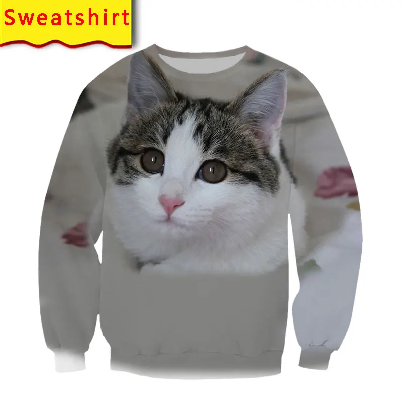 

LIASOSO Original Animal Cat Hoodies Direct Factory 3d Print Clothes Sweatshirt Hoodies Harajuku Fashion Hoodie Men