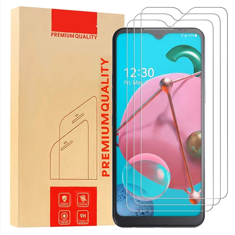 Vidrio templado para LG K51S, Protector HD transparente, resistente a los ara&ntilde;azos, sin burbujas, antihuellas, dureza 9H, 2 unidades-0