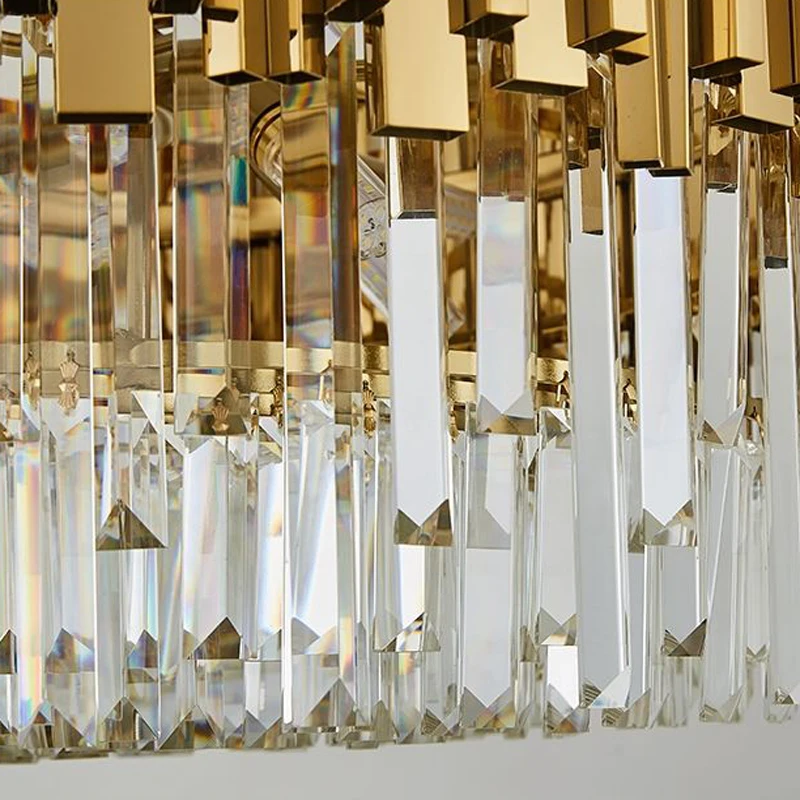 

Luxury Crystal Ceiling for Living Room Modern Gold Round Lamp Led Home Interior Lighting Fixtures