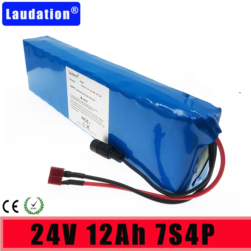 24v батарея 24V 12Ah литиевая электрического велосипеда 29 4 V 12800mAh 15A BMS 250W 350W 18650 для