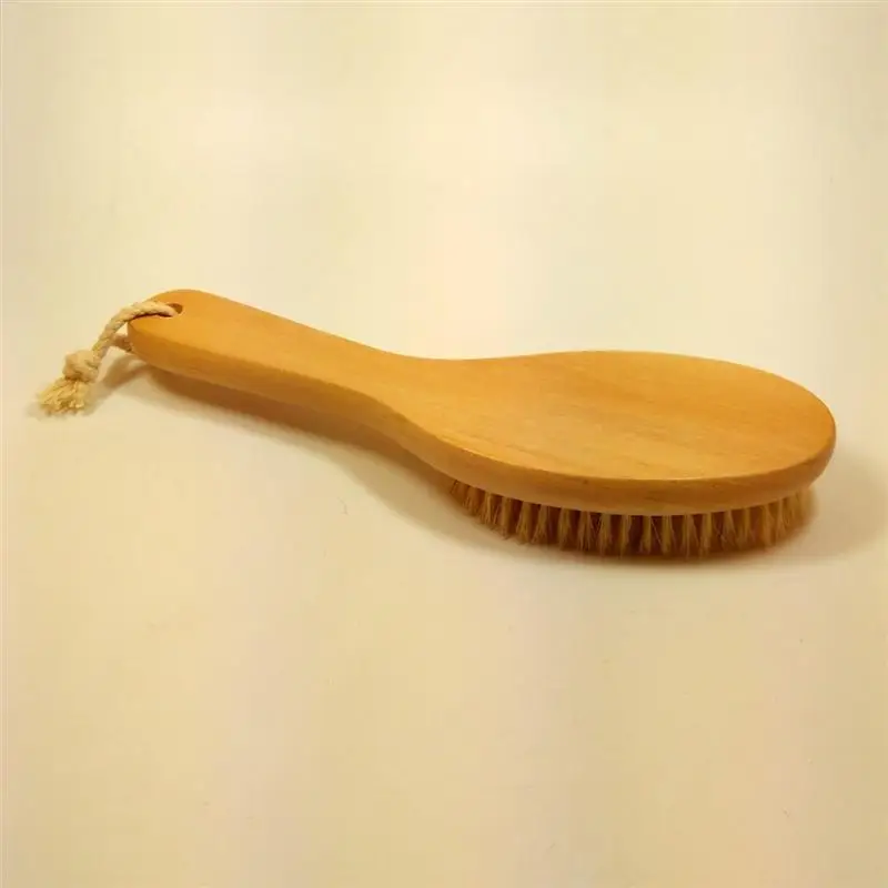 

1pc Shower Brush High Quality Stylish Premium Practical Bristle Bath Brush Body Massage Brush Wooden Shower Brush
