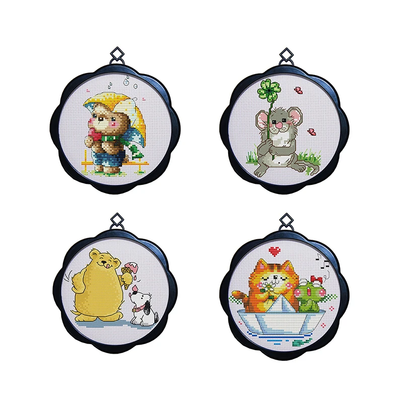 Маленькая милая мультяшная простая маленькая фоторамка Набор для вышивки