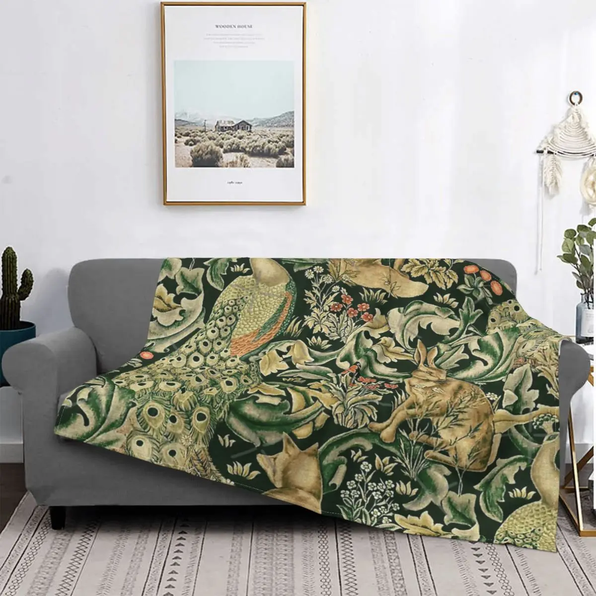 

Manta de animales del bosque verde, colcha de muselina a cuadros, manta con capucha de 90, colcha para camas