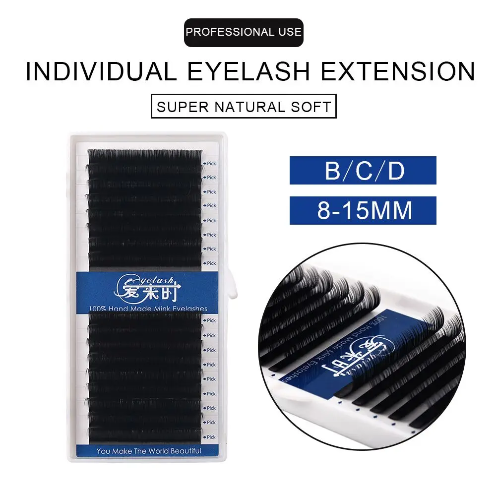 

THINKSHOW 16 Rows Individual Eyelash Extension Faux Mink 3D Volume Eyelashes Russian Silk Fake Eye Lash Cilias Makeup Tools