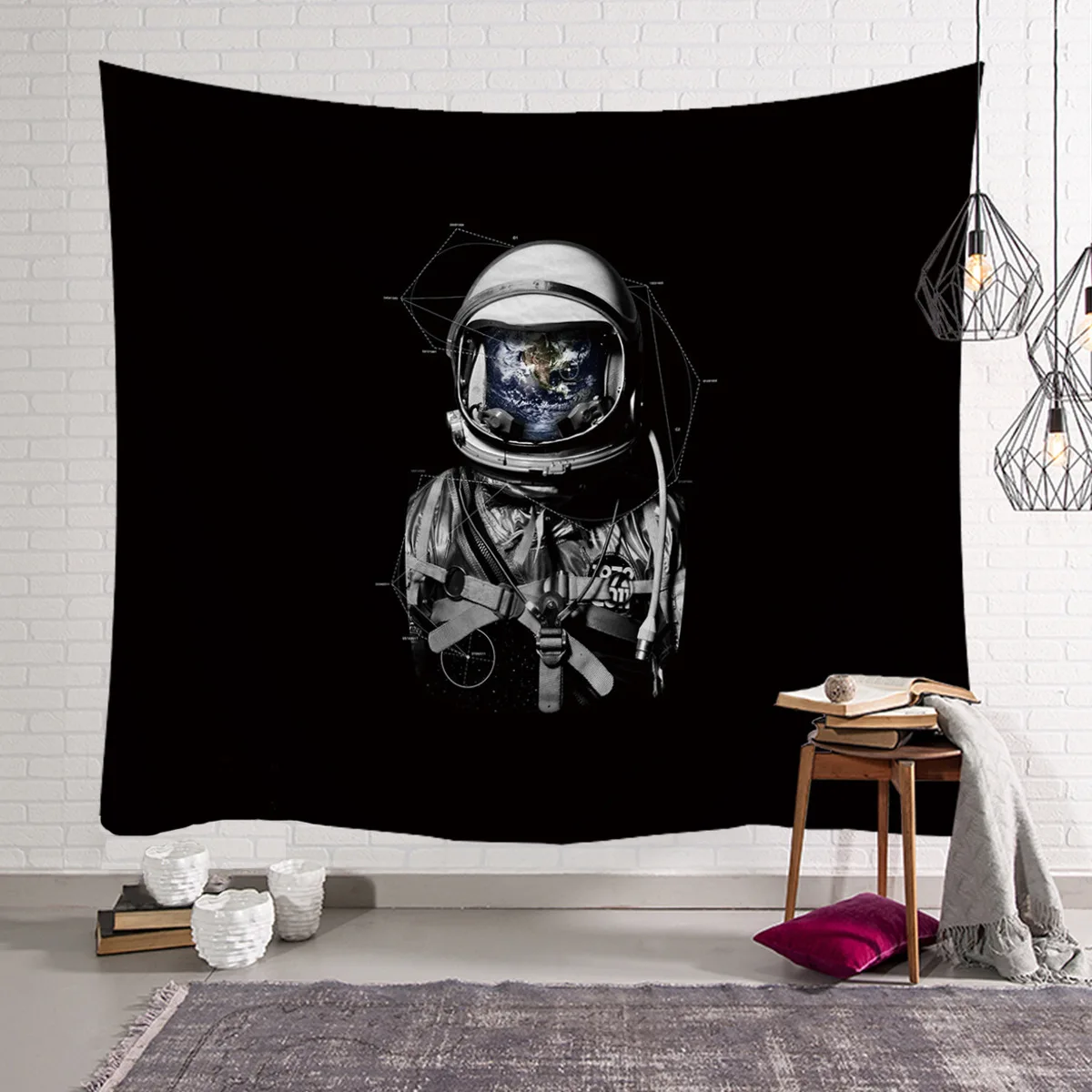 Вселенная гобелены классный космонавт Прямоугольное полотенце настенный