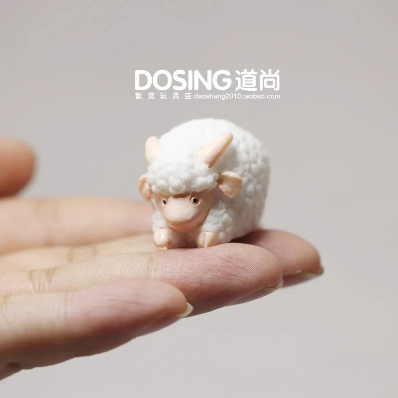 Миниатюрные фигурки животных с имитацией маленькой овчины милые маленькие