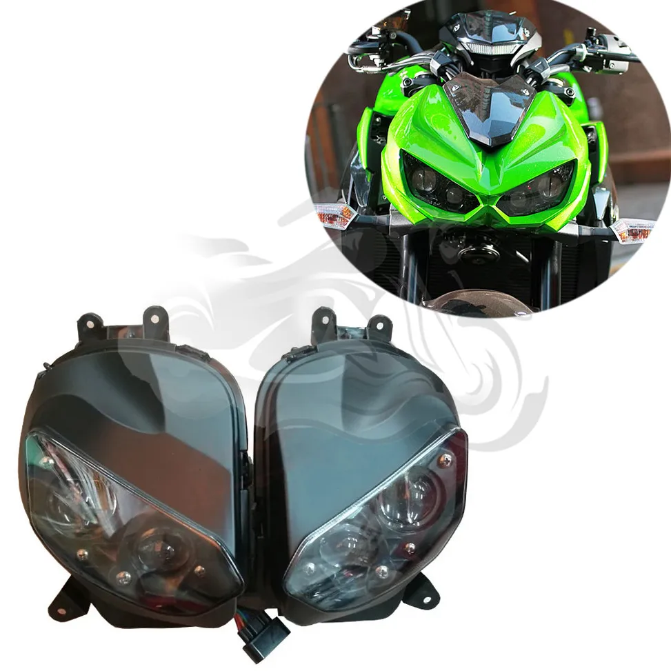 

Передние фары в сборе для мотоцикла Kawasaki Z1000 2015 - 2016 со светодиодной подсветкой Z 1000 15 16 Новинка