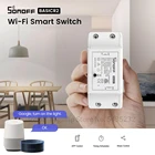 Itead SONOFF Basic R3 Wifi смарт-коммутатор модуль через e-Welink пульт дистанционного управления Wifi переключатель Domotica светильник управление Лер переключатель таймер работать с Алиса