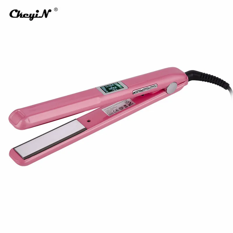 

Ultrasonic Infrared Ray Hair Repair Tool Professional Steam Hair Straightener Flat Iron Hair Care Straightening Iron LCD Screen