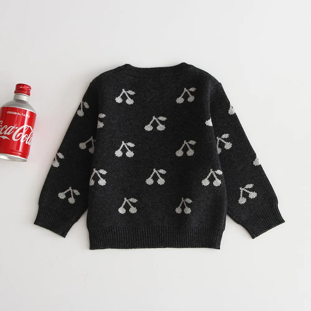 Girls'cardigan и полосатый вязаный свитер для маленьких девочек одежда осень-зима детская трикотажная одежда детский пуловер, свитер
