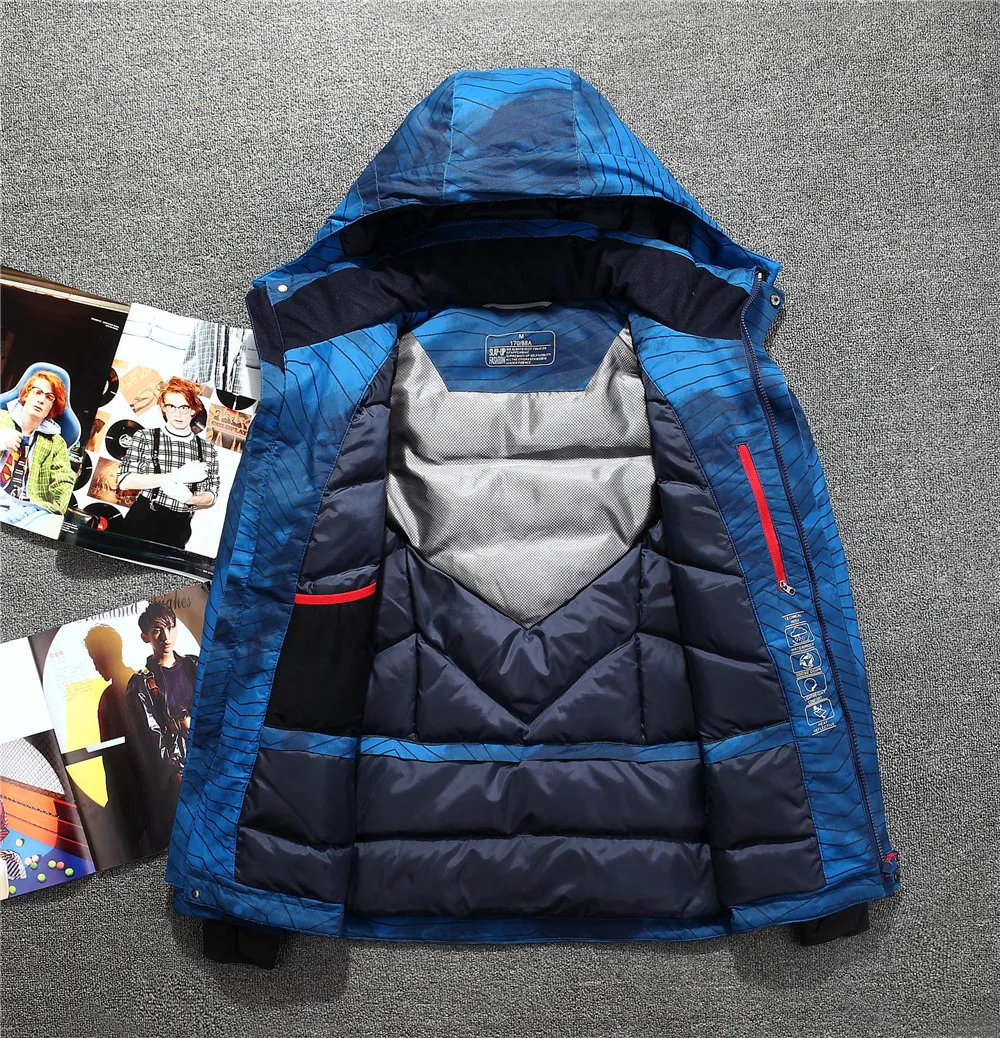 Высококачественная Мужская зимняя куртка красная черная серая Толстая Теплая