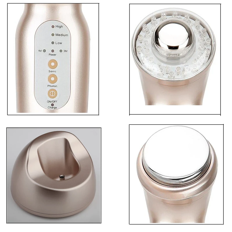 Koop 1Mhz 3Mhz Ultrasone Facial Massager Photon Led Light Body Ultrasound Gezicht Slanke Huidverzorging Verwijderen Cellulitis Schoonheid Gewicht Verlies