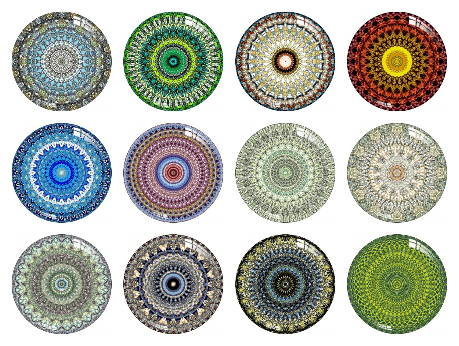 Ручная работа Круглый Фото стеклянный кабошон демонстрация плоская задняя