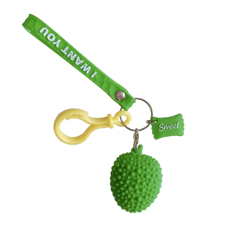 

Funny Durian Keychain Pendant Female Korean Avocado Cute Bag Ornament Creative Simulation Fruit Keychain Jewelry