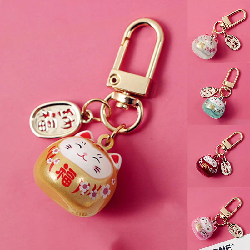 Милые японские брелоки с кошкой на удачу Брелоки для ключей от автомобиля