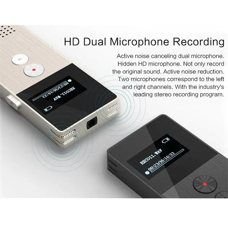 BENJIE C6 профессиональный бизнес Цифровой диктофон 8 ГБ MP3 музыкальный плеер Поддержка TF карта Встроенный громкоговоритель