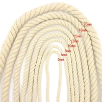 1kg tug of war thick cotton rope 5mm 20mm binding natural cord curtain straps twisted ropes braided handicraft decoration string
