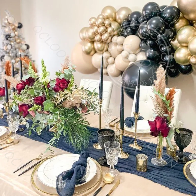 

98pcs Skin Balck Metal Gold Balloon Garland Arch Theme Party Kids Birthday Party Baby Shower Wedding Decors Procurement