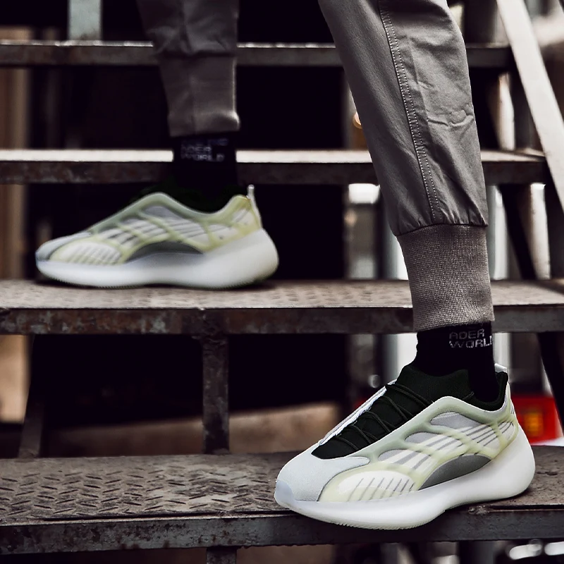 Новинка 2020 года сезон весна мужская обувь с кокосовым принтом Светоотражающая